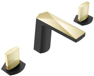 Смеситель для раковины Boheme Venturo 150-BG-TOUCH чёрный/золото